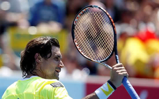 El tenista español David Ferrer celebra su victoria contra el lituano Richard Berankis. Foto: EFE