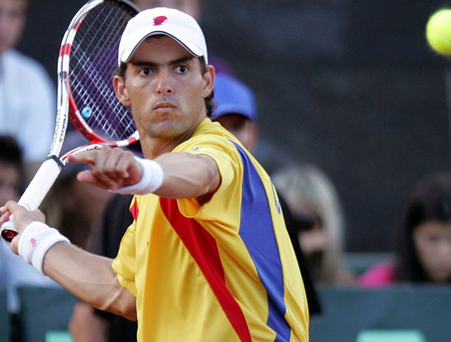 Santiago Giraldo, 44 del mundo y primera raqueta de Colombia. Foto: EFE