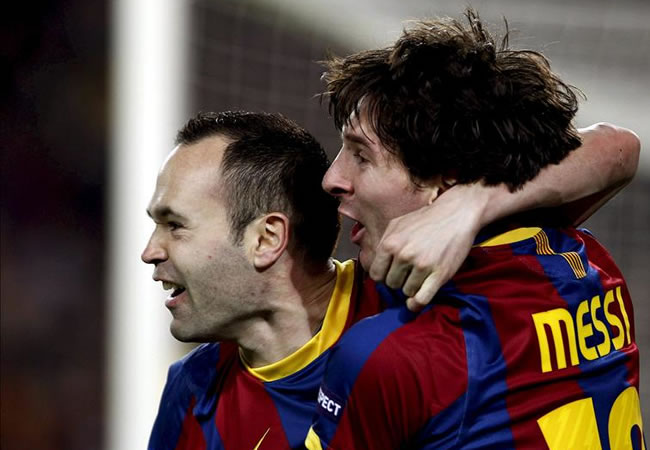 Andrés Iniesta y Leo Messi, valuartes del FC Barcelona. Foto: EFE
