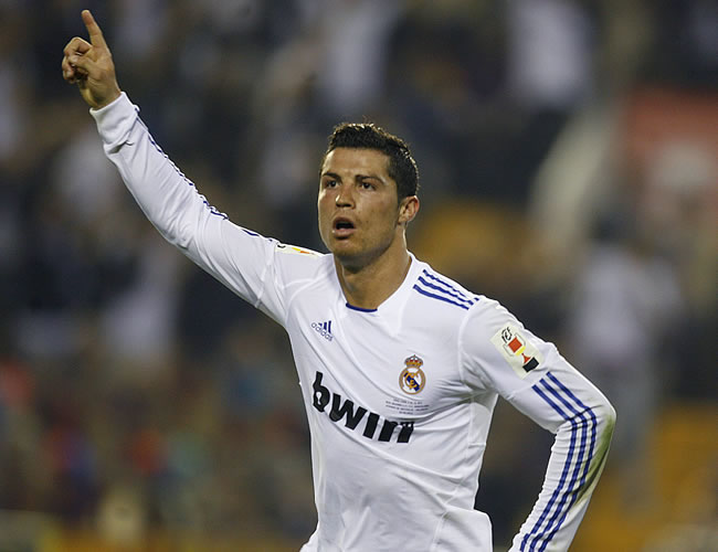 Criatiano Ronaldo, autor del gol que le dio la Copa del Rey al Real madrid. Foto: EFE