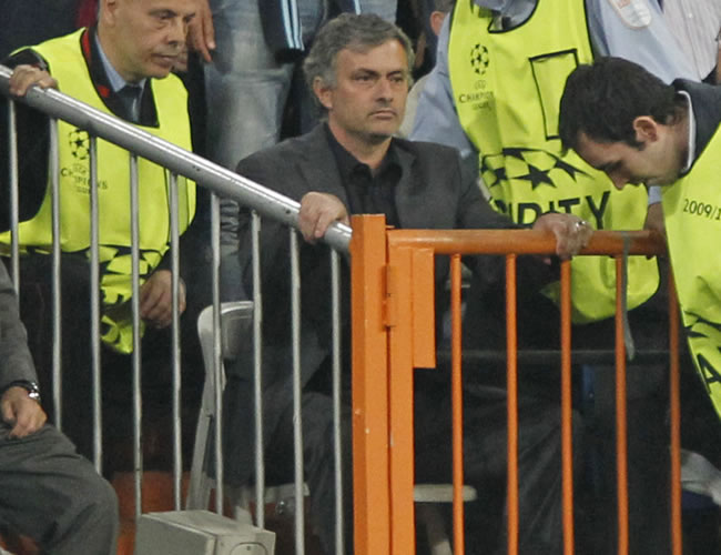 José Mourinho fue expulsado en el juego de ida por las semifinales de al Liga de Campeones. Foto: EFE