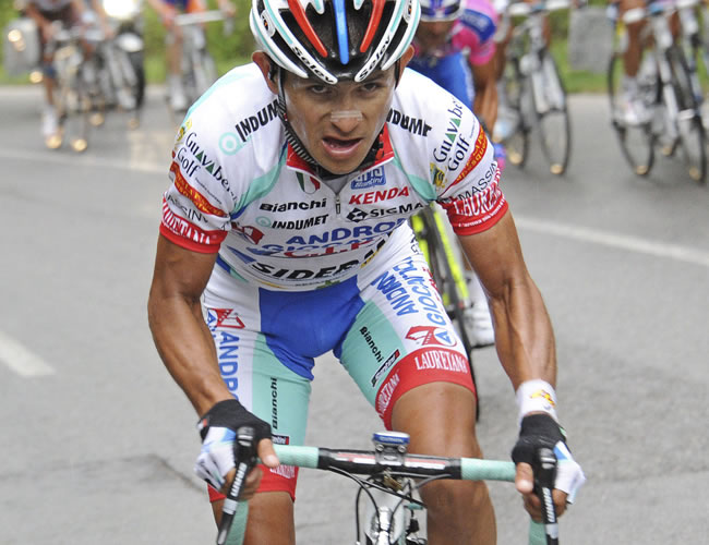 El venezolano José Rujano, ganador de la décimo tercera etapa. Foto: EFE