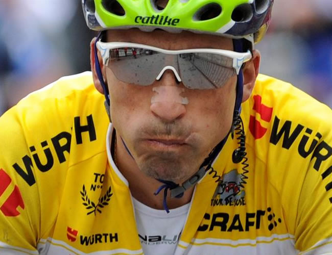 Mauricio Soler, segundo en la general de la Vuelta a Suiza. Foto: EFE