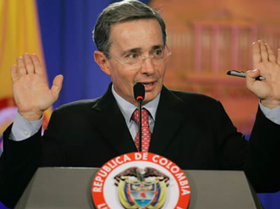 Ex Presidente de Colombia. Álvaro Uribe Vélez. Foto: EFE