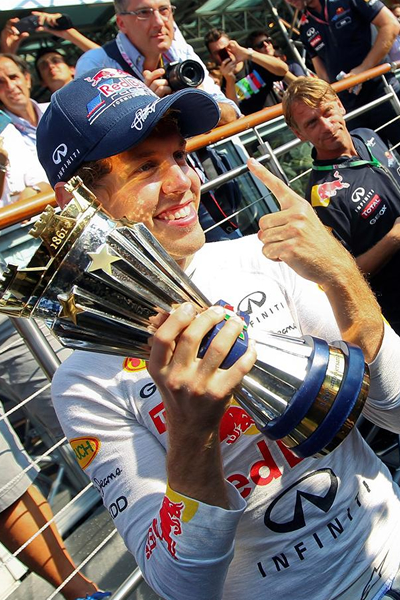 Sebastian Vettel, campeón del Gran premio de Italia. Foto: EFE