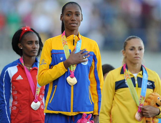 Jenifer Padilla, oro en los 400 metros planos de los Juegos Panamericanos. Foto: EFE