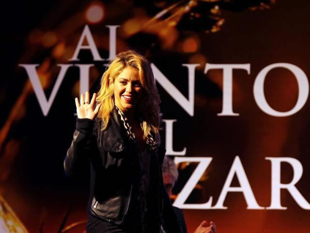 Shakira en el lanzamiento del libro de su padre William Mebarak. Foto: EFE