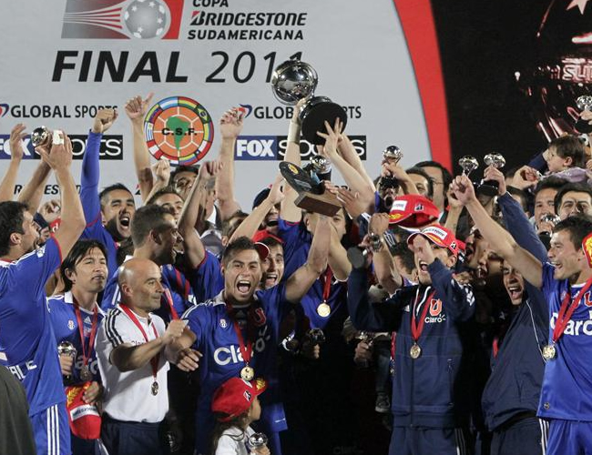 Liga Universitaria de Chile, campeón de la Copa Sudamericana 2011. Foto: EFE
