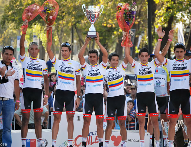 Equipo GW Shimano fue el mejor de la Vuelta a Chile. Foto: EFE