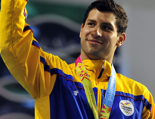Ómar Andrés Pinzón, nadador colombiano clasificado a Londres 2012. Foto: EFE