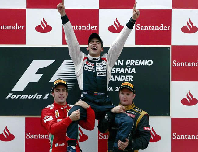Pastor Maldonado, primer venezolano en ganar un Premio de la F1. Foto: EFE
