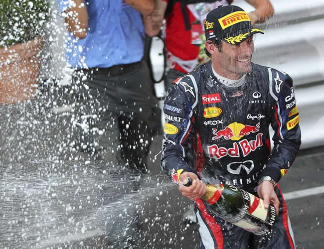 Mark Webber, ganador del Gran Premio de Mónaco. Foto: EFE