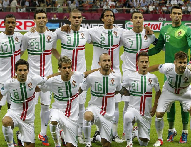 Selección de Portugal que actúa en la Eurocopa. Foto: EFE
