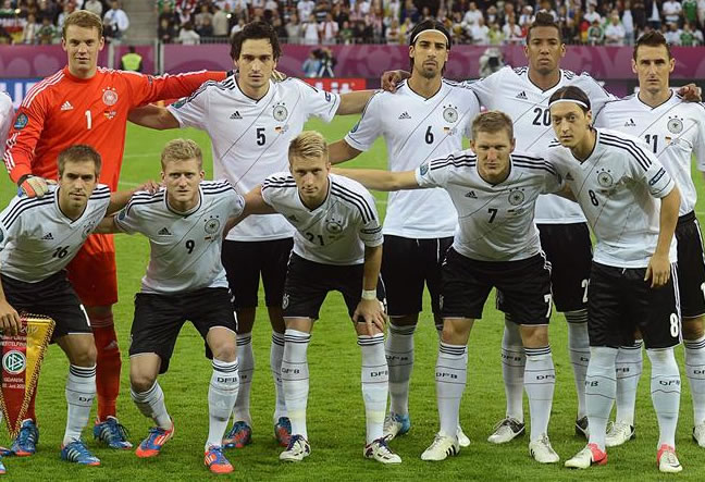 Selección alemana que compite en la actual Eurocopa. Foto: EFE
