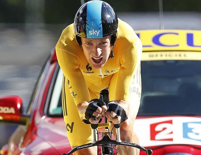 Bradley Wiggins, ganador d ela novena etapa del Tour de Francia. Foto: EFE