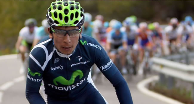 Nairo Quintana, pedalista colombiano del Movistar Team. Foto: Archivo. Foto: EFE