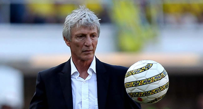 José Pékerman, director técnico de la Selección Colombia durante el partido. Foto: EFE