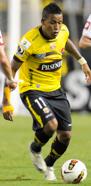 Michael Arroyo, jugador del Barcelona de Ecuador. Foto: EFE