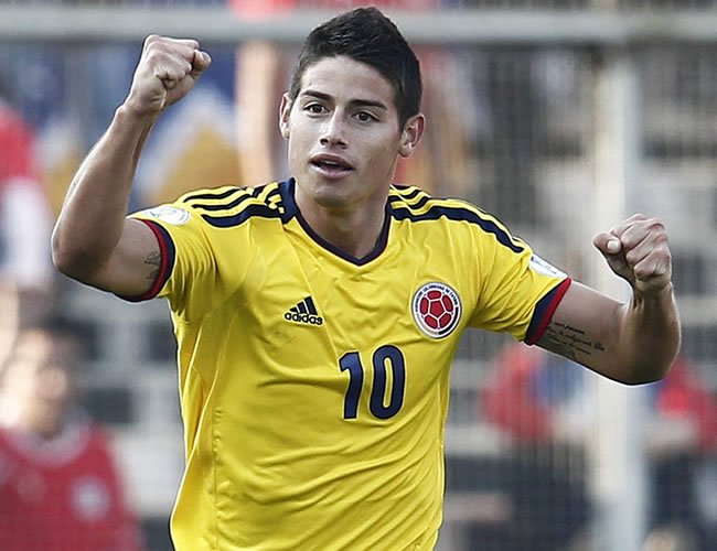 James Rodríguez marcó un gol en la victoria de la Selección Colombia contra Chile por eliminatorias. Foto: EFE