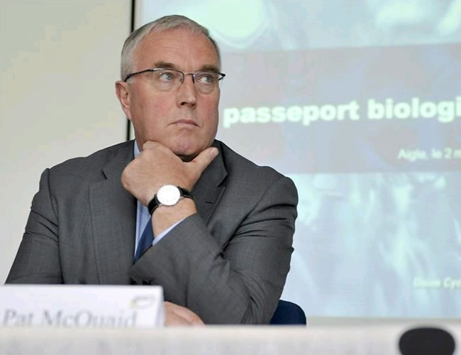 El irlandés Pat McQuaid, presidente de la UCI. Foto: EFE