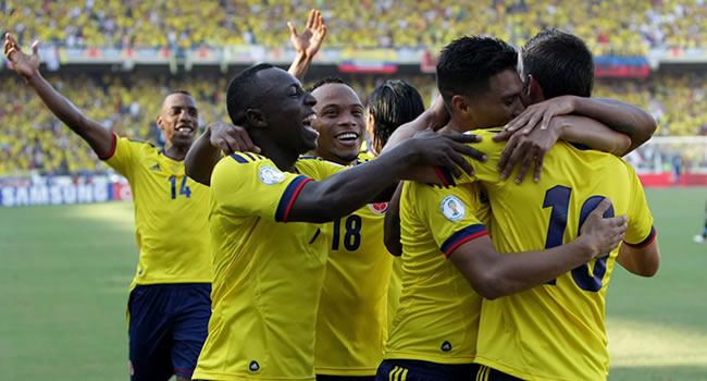 Colombia está en el noveno lugar del ranking FIFA y segunda en la eliminatoria sudamericana. Foto: EFE