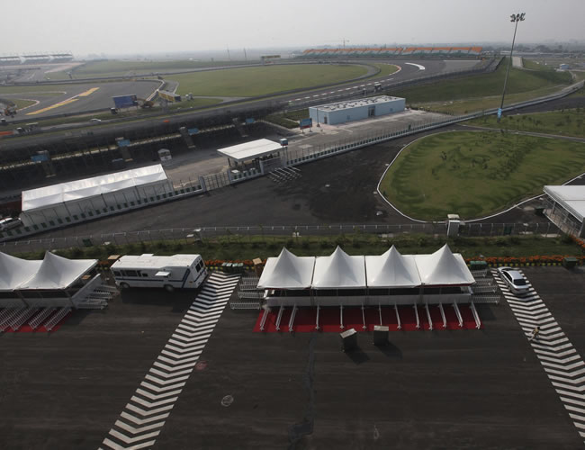 Vista del Circuito Internacional Buddh donde se realizará el Gran Premio de la India. Foto: EFE