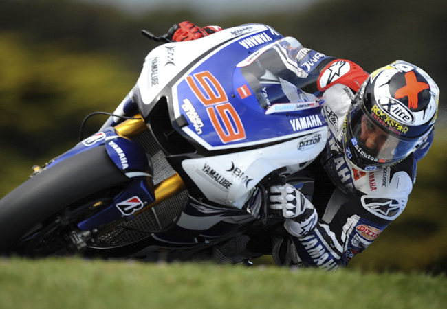 El piloto español de MotoGP Jorge Lorenzo, de Yamaha YZR M 1. Foto: EFE