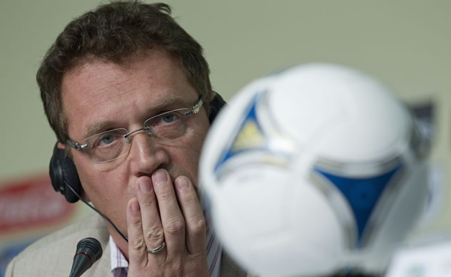 El secretario general de la FIFA, Jerôme Valcke, asiste a una rueda de prensa en Sao Paulo. Foto: EFE