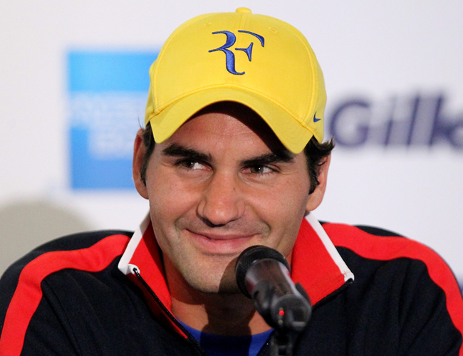 El tenista suizo Roger Federer en Bogotá. Foto: EFE