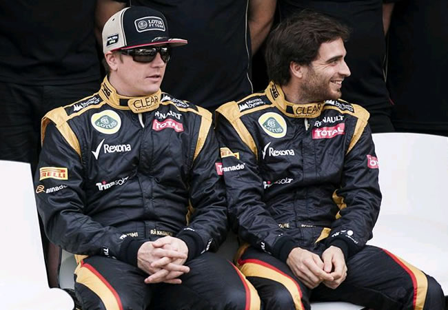 El piloto finlandés Kimi Raikkonen (i) junto al piloto francés Romain Grosjean. Foto: EFE