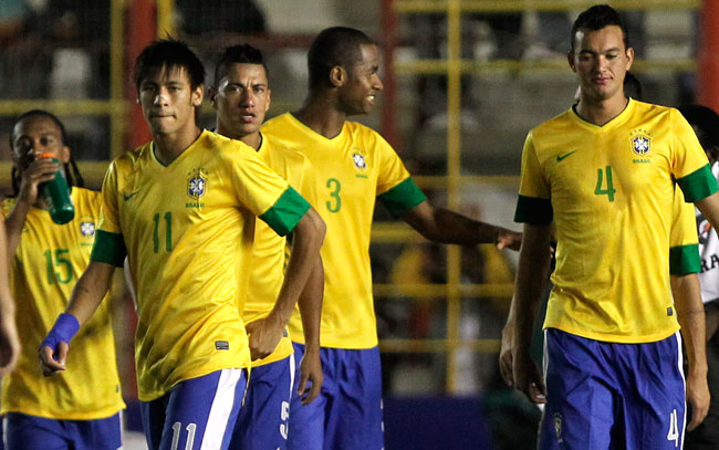 Jugadores del seleccionado de Brasil. Foto: EFE