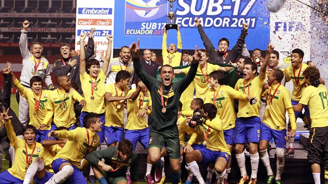Brasil, campeón actual del sudamericano Sub-17. Foto: EFE