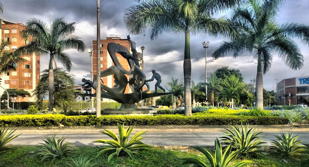 Monumento construido como homenaje a los deportistas colombianos. Foto: Flickr