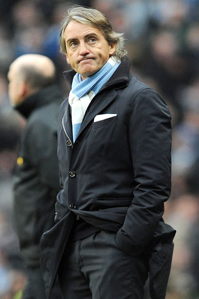 El técnico del Manchester City, Roberto Mancini. Foto: EFE