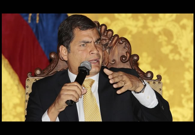 Rafael Correa, presidente de Ecuador. Foto: EFE