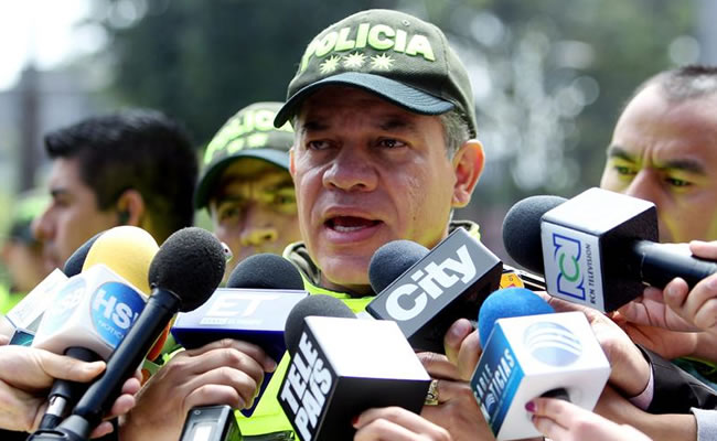 El director de la Policía Nacional colombiana, José Roberto León Riaño. Foto: EFE