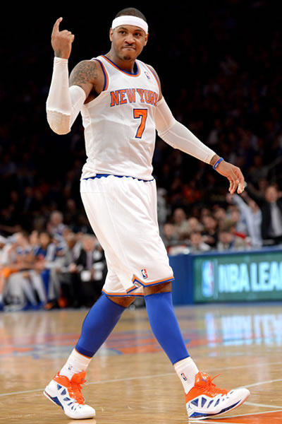 El jugador Carmelo Anthony de los Knicks de Nueva York. Foto: EFE