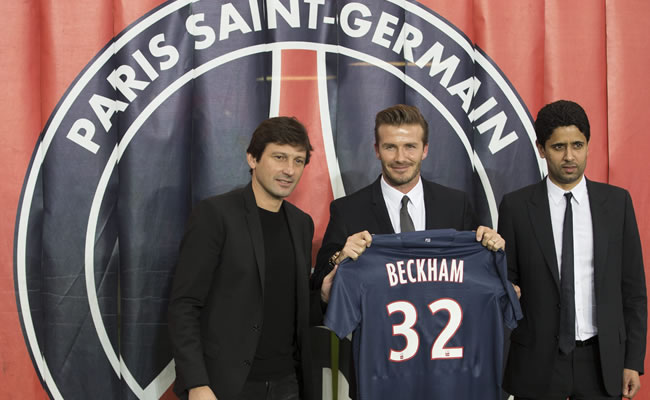 El jugador inglés del PSG, Davis Beckham. Foto: EFE