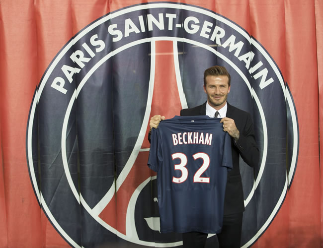 El futbolista inglés del Paris Saint Germain, David Beckham. Foto: EFE