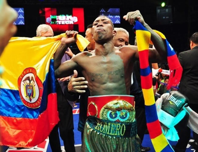 El boxeador colombiano Jonathan 'momo' Romero, campeón del mundo. Foto: Twitter
