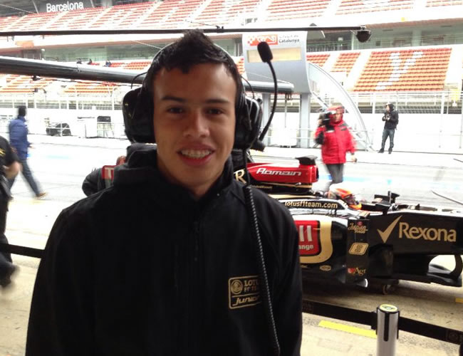 El piloto colombiano de Lotus F1 Team Junior, Oscar Tunjo. Foto: EFE