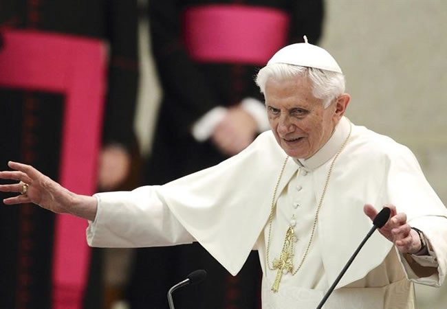 Benedicto XVI renunció el 28 de febrero después de ocho años de pontificado. Foto: EFE