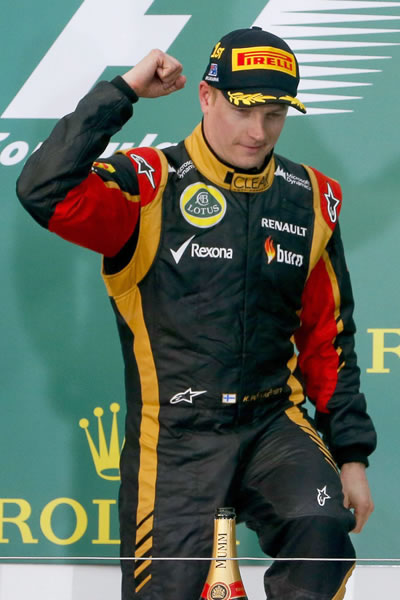 El piloto finlandés de Lotus Kimi Raikkonen, vencedor del Gran Premio de Australia. Foto: EFE