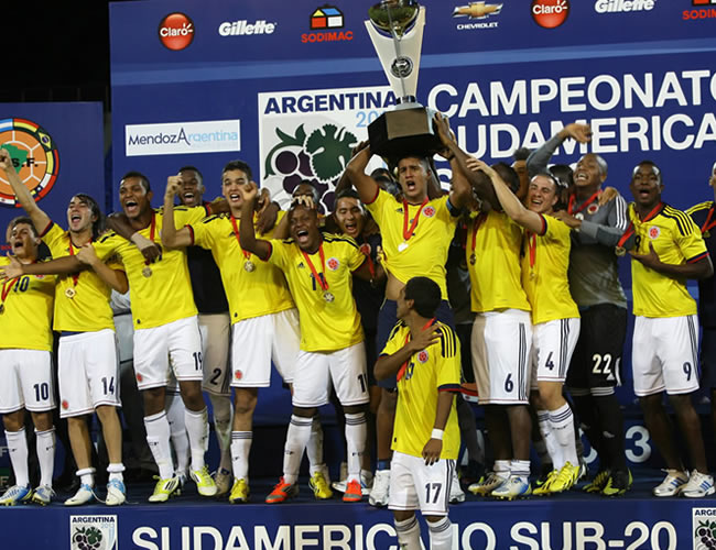 Colombia campeón del Sudamericano Sub-20. Foto: EFE