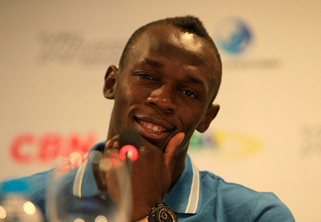 El atleta jamaicano Usain Bolt participa en una rueda de prensa en Río de Janeiro, Brasil. Foto: EFE