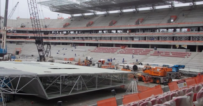 Estadio mundialista de Recife cumple la primera etapa de entrega de obras. Foto: EFE