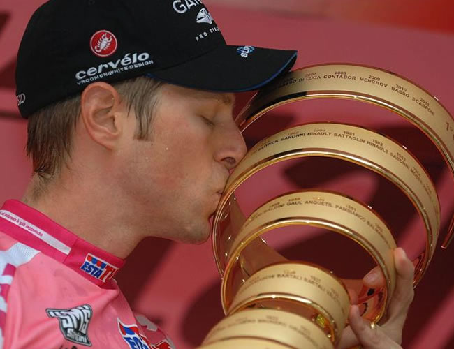 El ciclista canadiense Ryder Hesjedal, campeón del Giro de Italia 2012. Foto: EFE