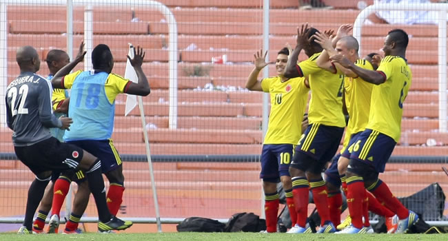 Celebración de la Selección Colombia Sub-20. Foto: EFE