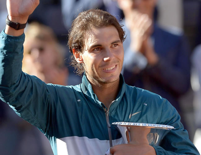 El tenista español Rafael Nadal se coronó campeón del Master 1000 de Roma. Foto: EFE