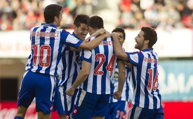 Celebración de los jugadores del Deportivo de La Coruña. Foto: EFE